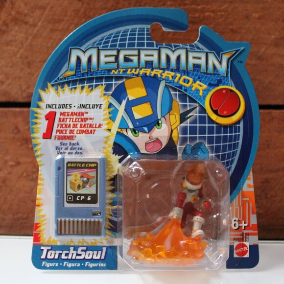 Vintage MegaMan NT Warrior TorchSoul Figure 2004 Mattel BattleChip CP6 New Rare - Picture 1 of 6